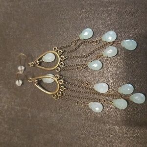 Vintage pale Blue Chandelier Earrings